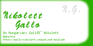 nikolett gallo business card